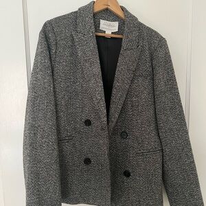 Anthropologie Black and White Tweed Jacket